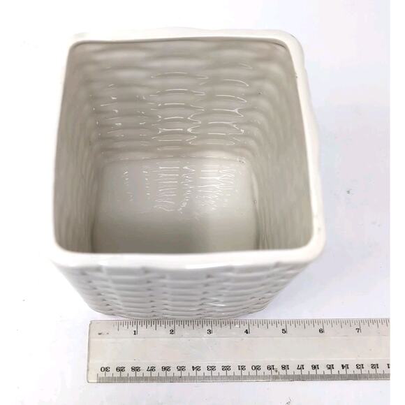 VTG Fitz & Floyd Canister Kitchen Harvest Basket Weave Colorful Vegetables READ - Picture 14 of 16